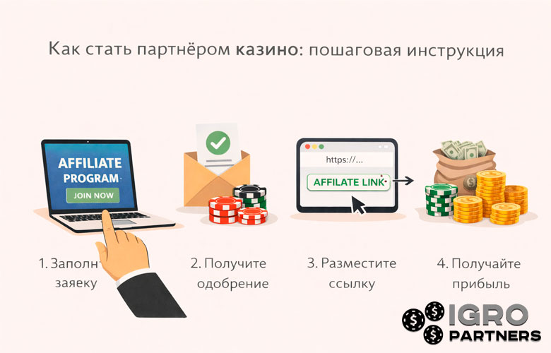 Стать партнером казино