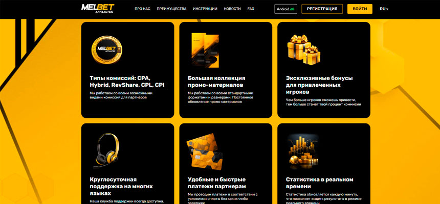Melbet Partners — обзор партнёрской программы букмекера Мелбет